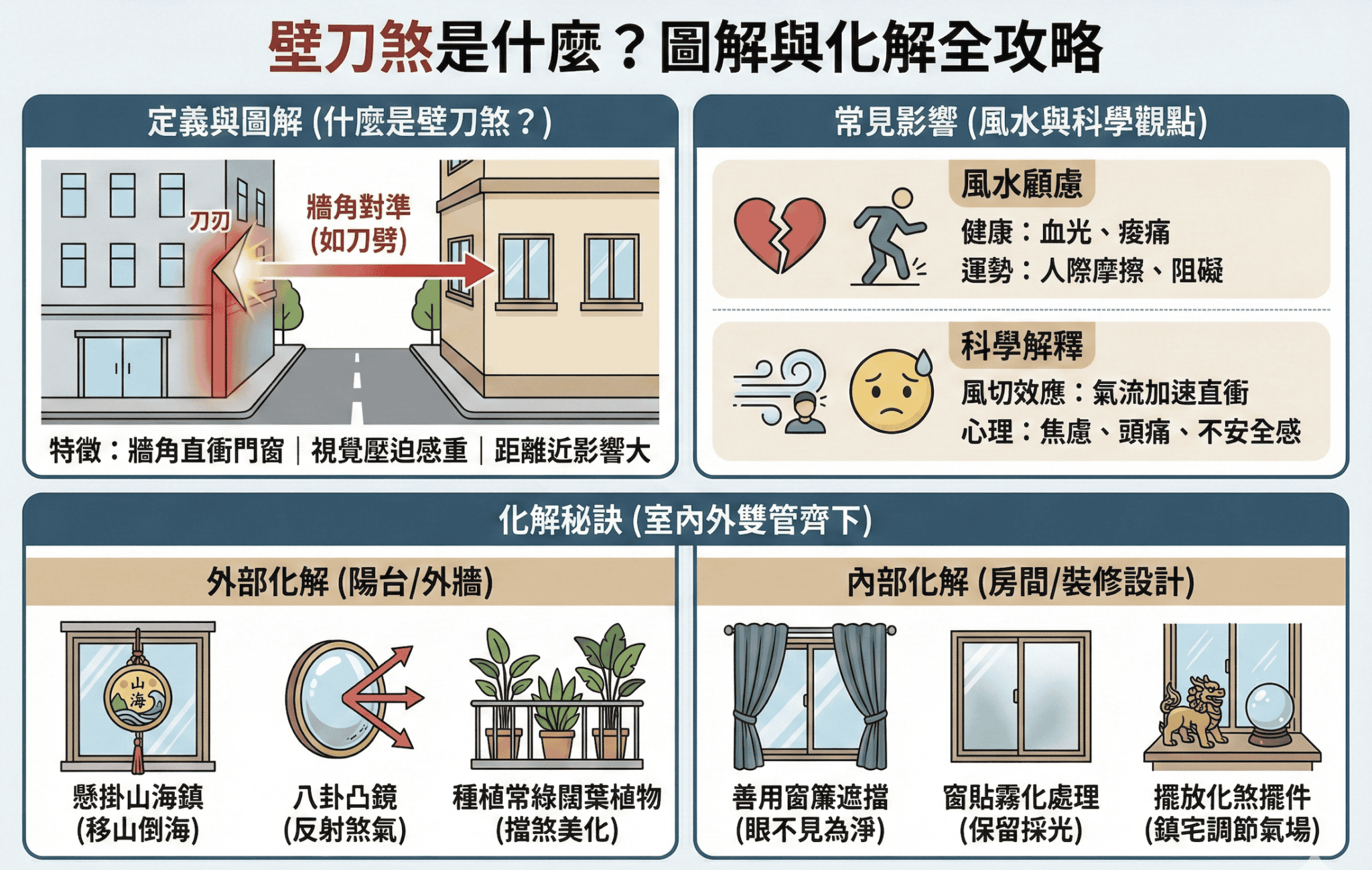 壁刀煞是什麼?3分鐘看懂壁刀煞圖解與化解秘訣,守護居家好風水 - 夯裝修 TWdecoman